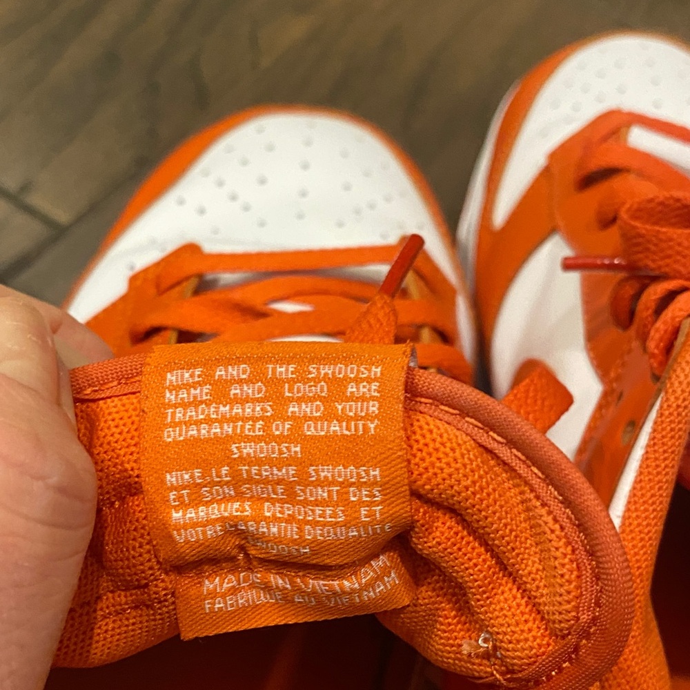 Nike Bright Orange and White Athletic Shoes - Picture 2 of 5